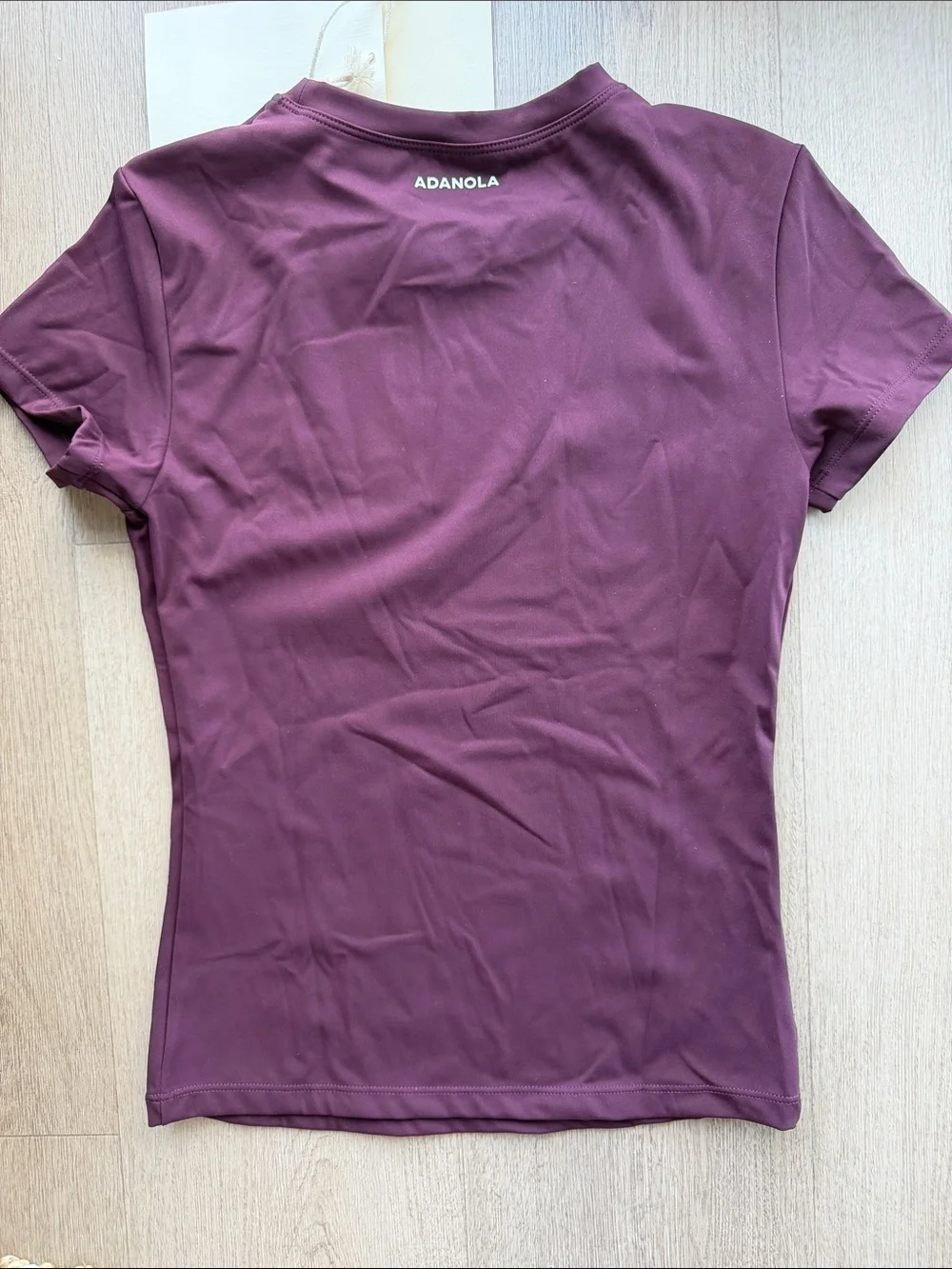 Adanola Women's ultimate short sleeve top - dark cherry